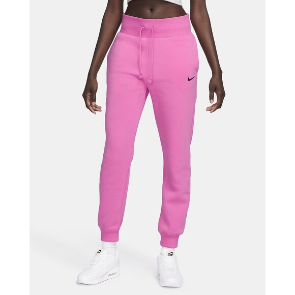 Nike Sportswear Women XXL Phoenix Fleece High-Waist Standard Jogger Pants Pink - Picture 1 of 12